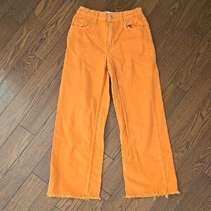Primark Colorful Orange wide leg jeans size 8-9